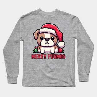 Pugmas Christmas Santa Dog Long Sleeve T-Shirt